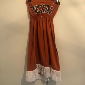 Strapless Texas Longhorns T-shirt dress